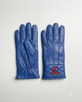 Ladies Lined Blue Sheepskin Leather Gloves