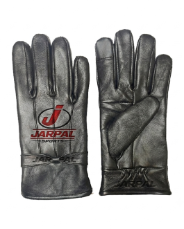 Ladies Lined Black Sheepskin Leather Gloves